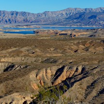 Lake Mead seen from the trail "The Bluffs"
